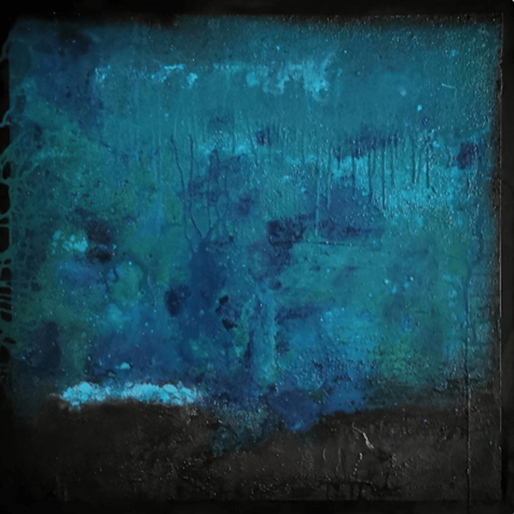 Artwork on canvas. beautiful deep ocean artwork. one-of-a-kind artwork about ocean and oceanground.